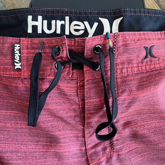 Hurley surf brand surfing board shorts mens 32, multicolored, back zip pocket - Picture 6 of 7